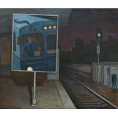 ночной перон, московское метро, живопись, максимов, игорь, художник